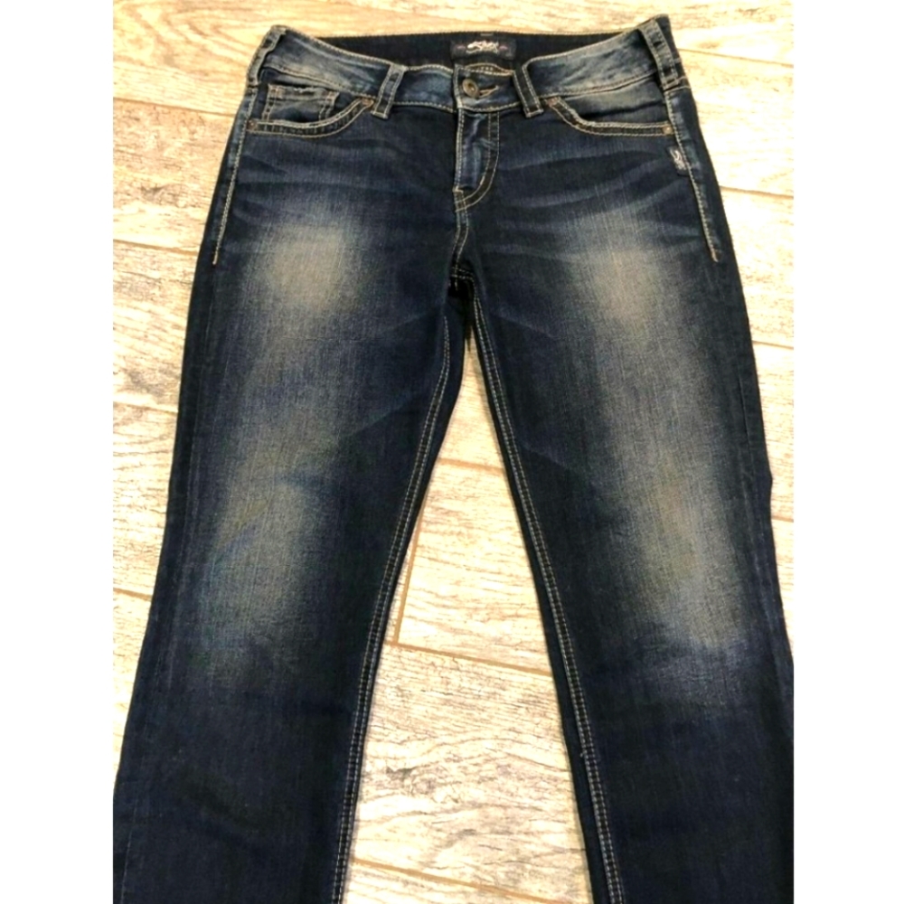 Silver Jeans Elyse Capri Denim 33 x 25.5 Cropped